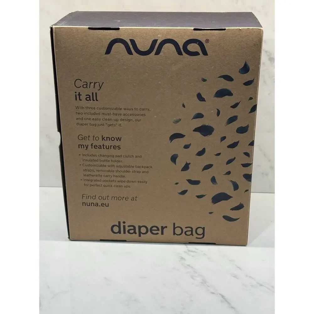 Nuna Diaper Bag – Sleek, Versatile Luxury Baby Travel Bag (New in Box) Caviar